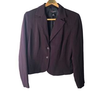 PANTOLOGY Petites Blazer Womens 16 Burgundy Wine